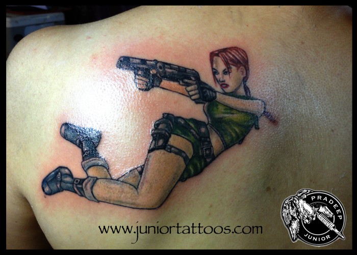 Lara Croft: Tomb Raider tattoo.